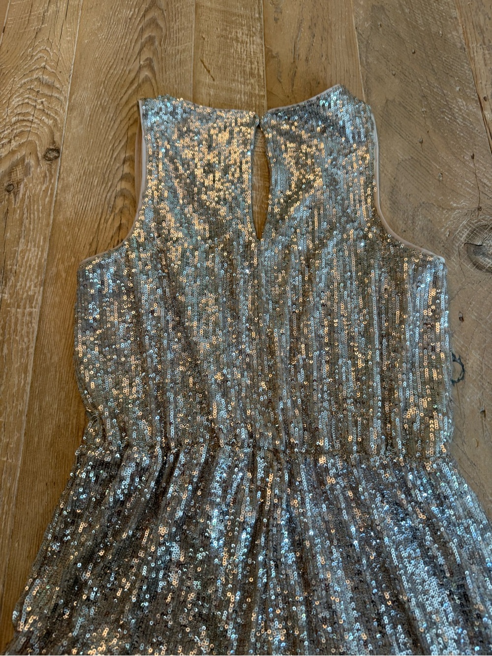Express Silver Sequin Tank Jumpsuit S - Picture 7 of 7